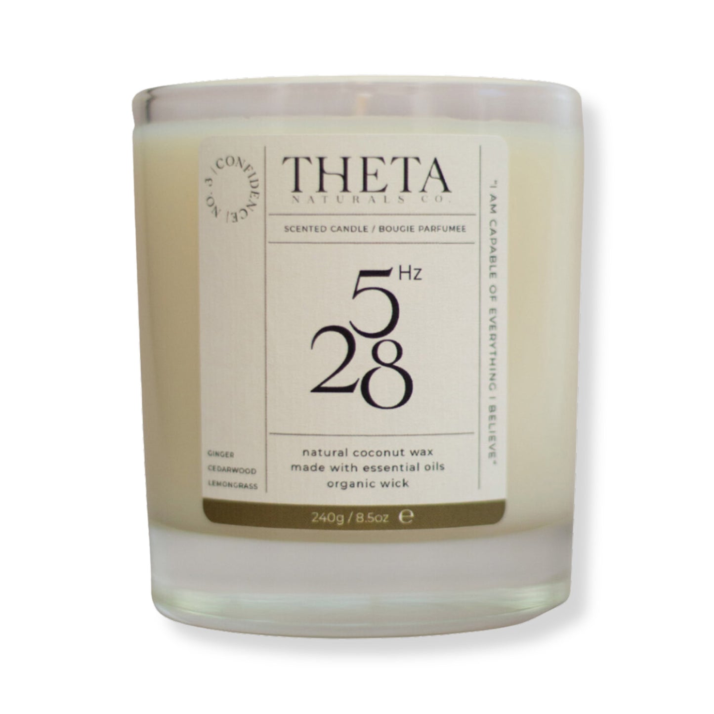 528Hz Confidence Candle - Solar Plexus Chakra