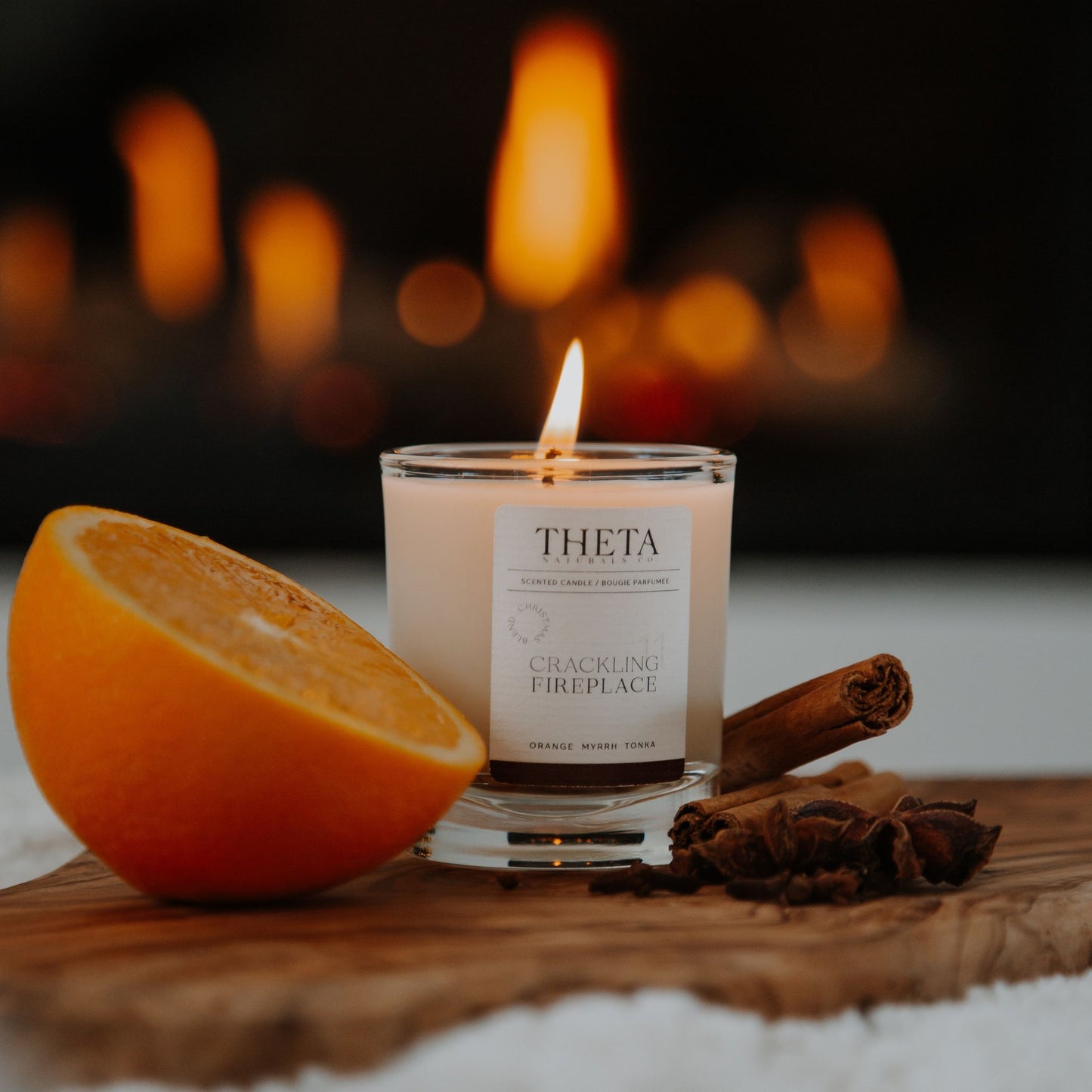 Crackling Fireplace - Christmas Candle - Votive
